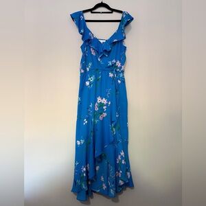 Socialite Blue Floral Cocktail Dress